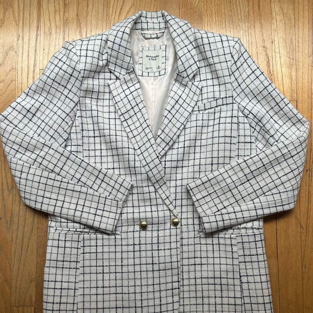 Abercrombie & fitch double breasted tweed style blazer - Picture 1 of 5